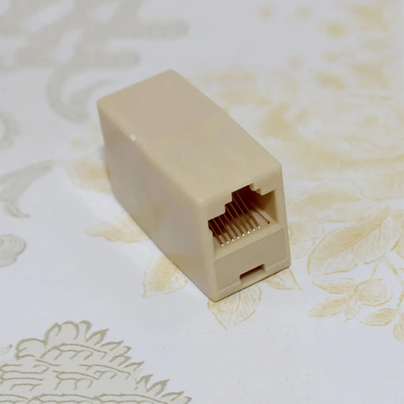 10Pcs RJ45 Connector CAT5 / 5E 6 6a Ethernet Adapter 8P8C Network Extender Coupler Lan Extension Cable Plug Female to |
