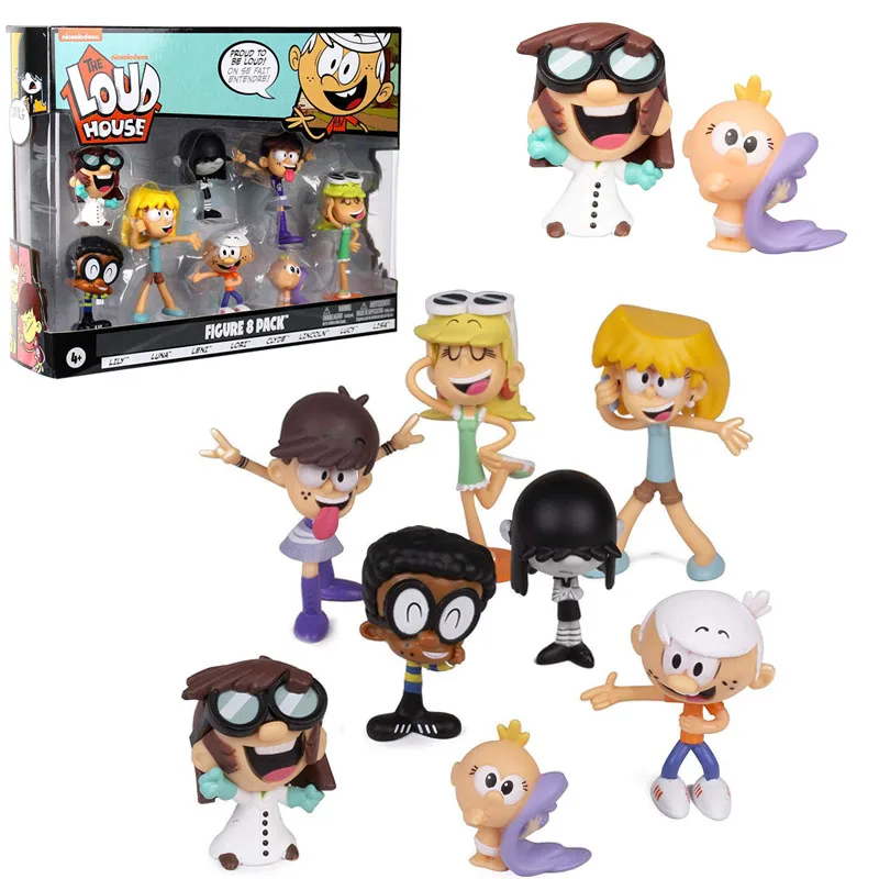 Loud House Action Figure toys 8 pieces/set Lincoln Clyde Lori Lily Leni Lucy Lisa Luna Figure Toys for Children christmas gift