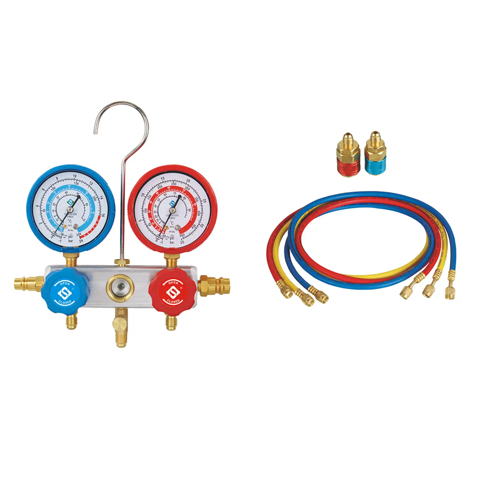 

Refrigerant Manifold Gauge Refrigeration Measuring Tools 1/4 Converter Hose