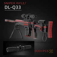 q33 sniper rifle military series block gun assembly shoot ww2 building blocks call of d model toys for children kids gifts