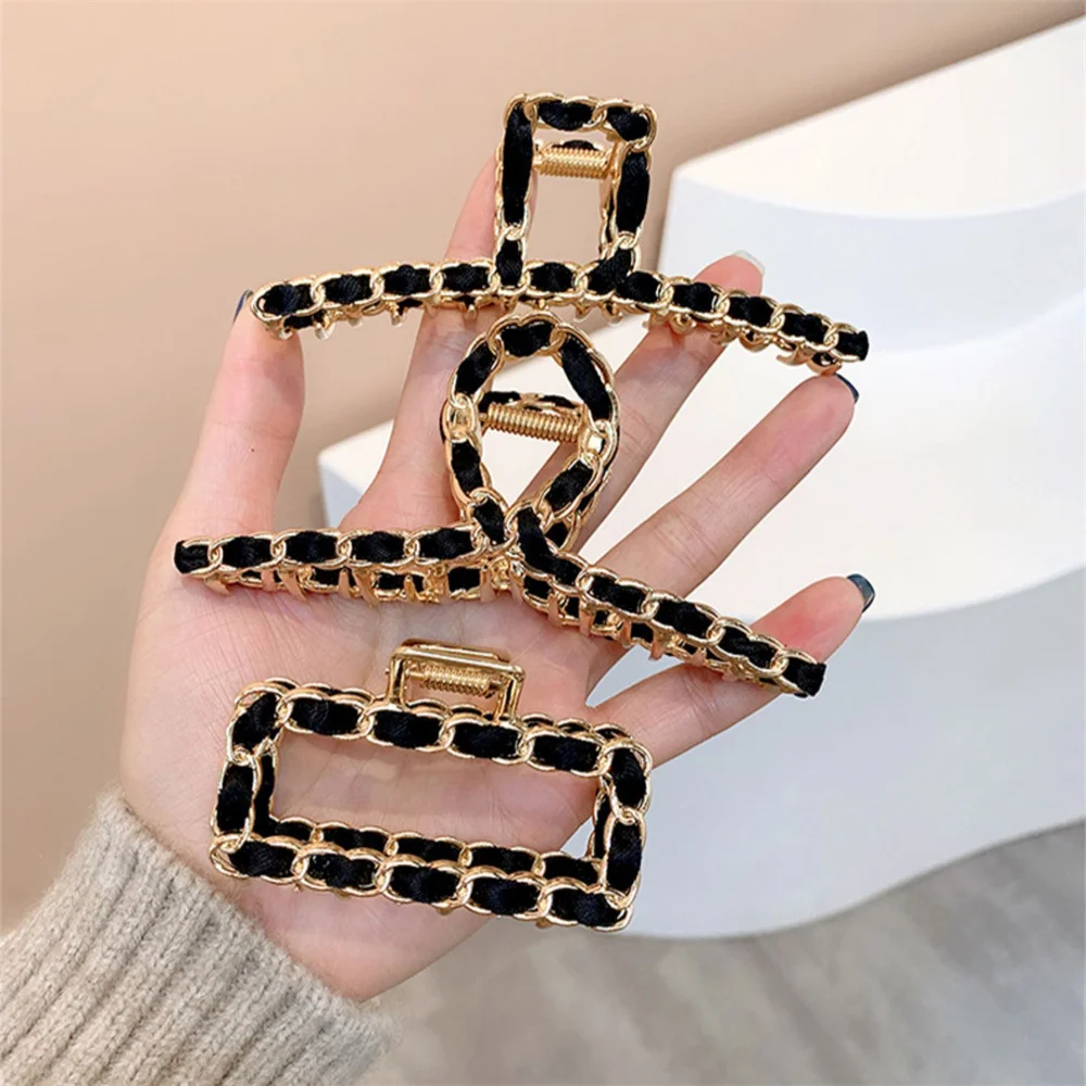 Модный металлический зажим в виде акулы женские заколки для волос ленточный