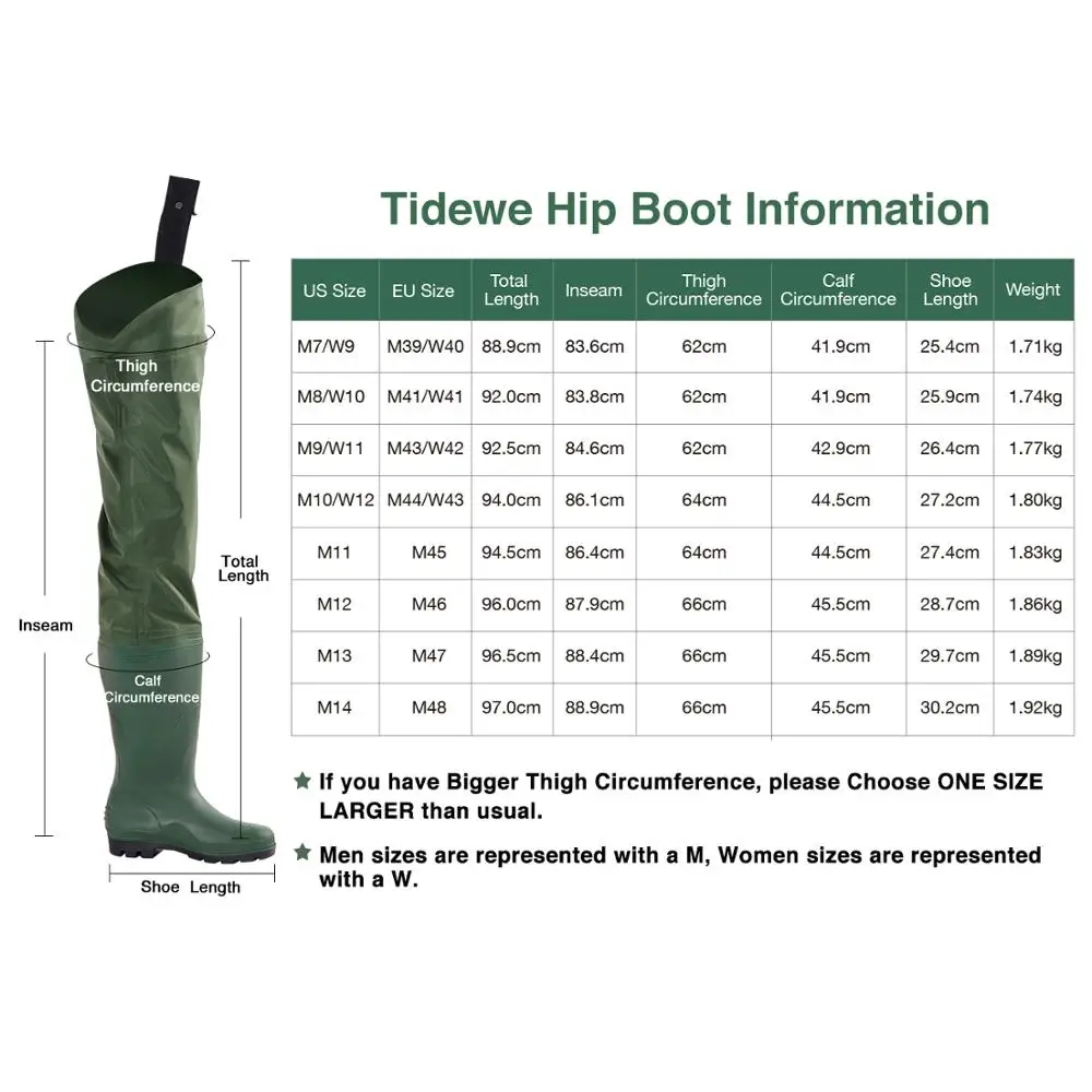 Сапоги TideWe мужские/женские из ПВХ легкие сапоги для рыбалки нахлыстом