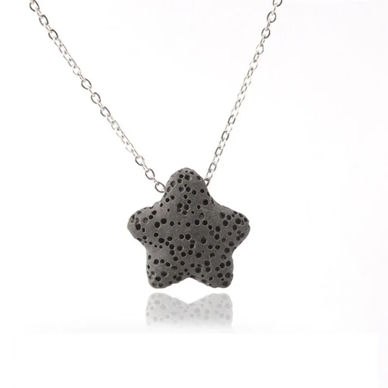 Красочные Звезды Лава камень эфирное масло диффузор ожерелье Ароматерапия