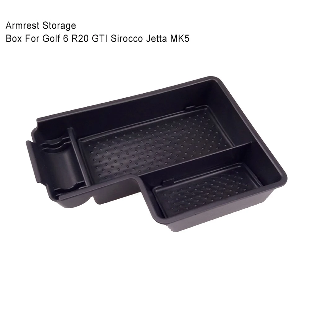 

Car Central Storage Box Armrest Organizer Holder Auto Container Box for VW Golf MK6 VI 2009 2010 2011 Car Interior Accessories
