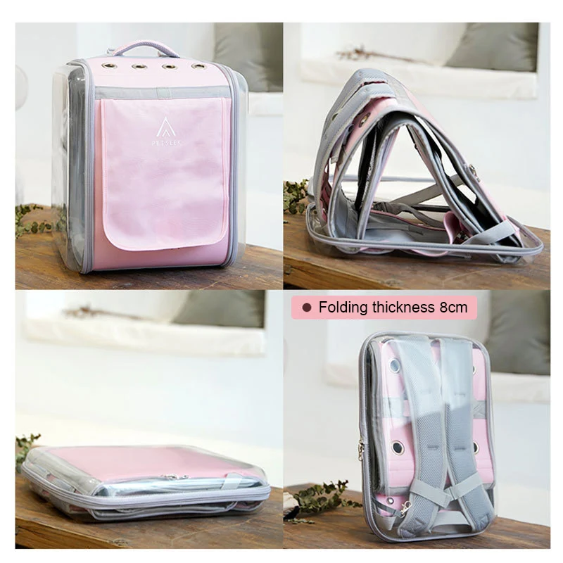 Рюкзак переноска для кошек двусторонний дышащий прозрачный рюкзак и собак