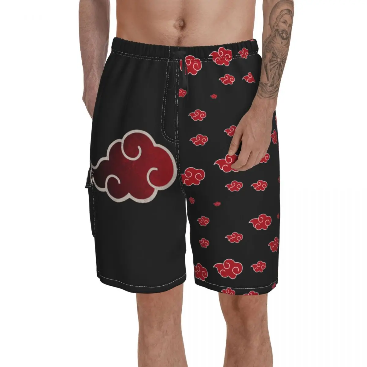

Promo Pocket beach pants Japan Anime Akatsuki Beach Sasuke Breathable Quick Dry Print Novelty Hawaii Pants