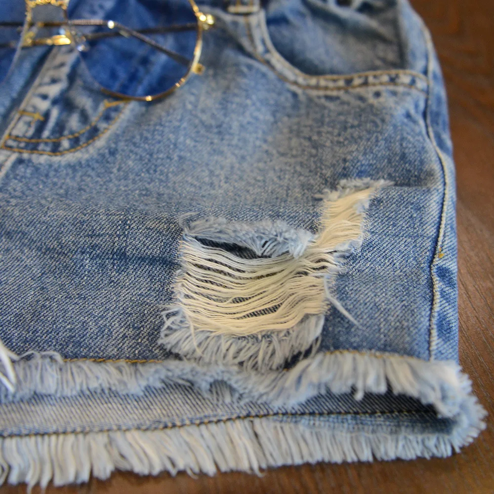 

summer blue jeans girls shorts baby pants kids toddler tassel ripped distressed ripped holes bottoms denim cotton 3 to 16 yrs