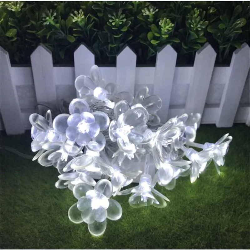 Новинка 10 м 100 светодиодов цветок лотоса Праздничная светодиодная гирлянда