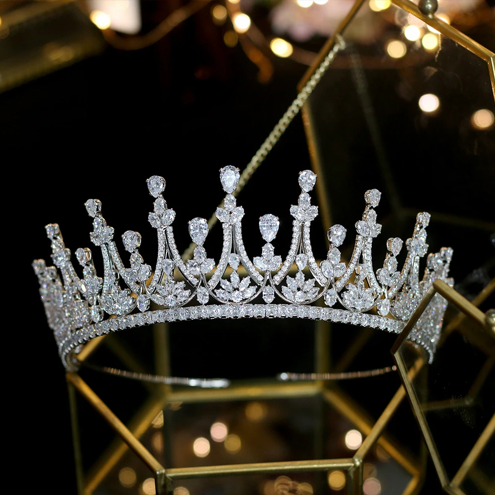 

ASNORA Luxury and elegant wedding necklace set, women's cubic zirconia bridal jewelry, Dubai bridal jewelry T0980