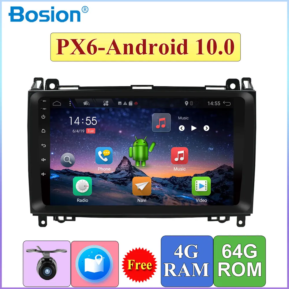 4 ГБ 64 для Mercedes Benz W639/Vito/Viano/W906 Sprinter/W169/W245 Android 10 0 радио тюнер RDS GPS навигация Wi Fi Bluetooth