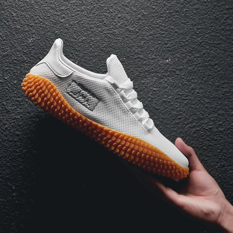 Мужские кроссовки Повседневная обувь Дышащая на плоской подошве со шнуровкой