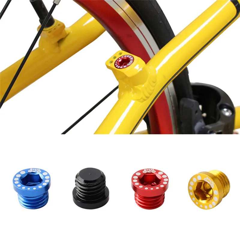 New 4PCS Mountain Bike Brake Screw Nut Aluminum Alloy V Brake Screw M10 Ultra-light Installation Head Cap Bolts Nuts Turn Buckle