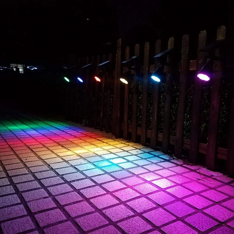 2 комплекта 7 Светодиодный точечный светильник на солнечной батарее наружные