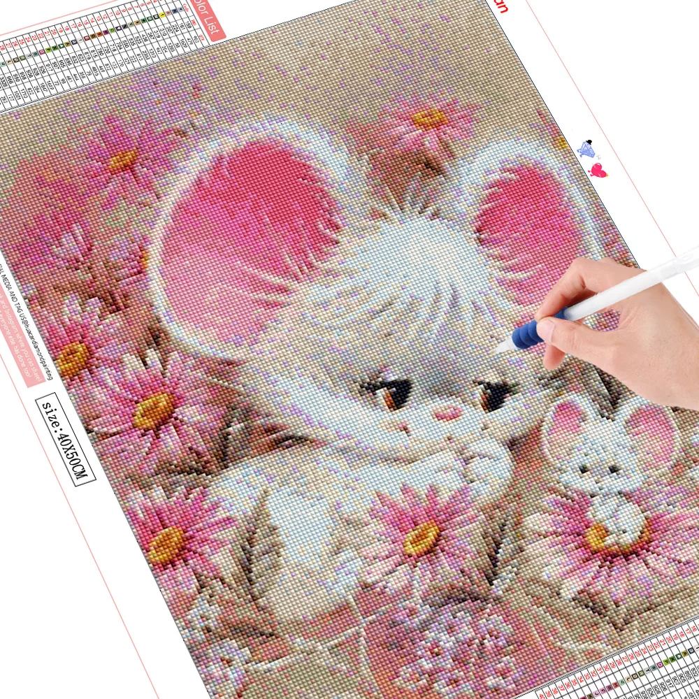 Алмазная мозаика HUACAN из мультфильма 5D DIY Вышивка Алмазная картина животные мышь Полная площадь/круглая дрель украшение дома