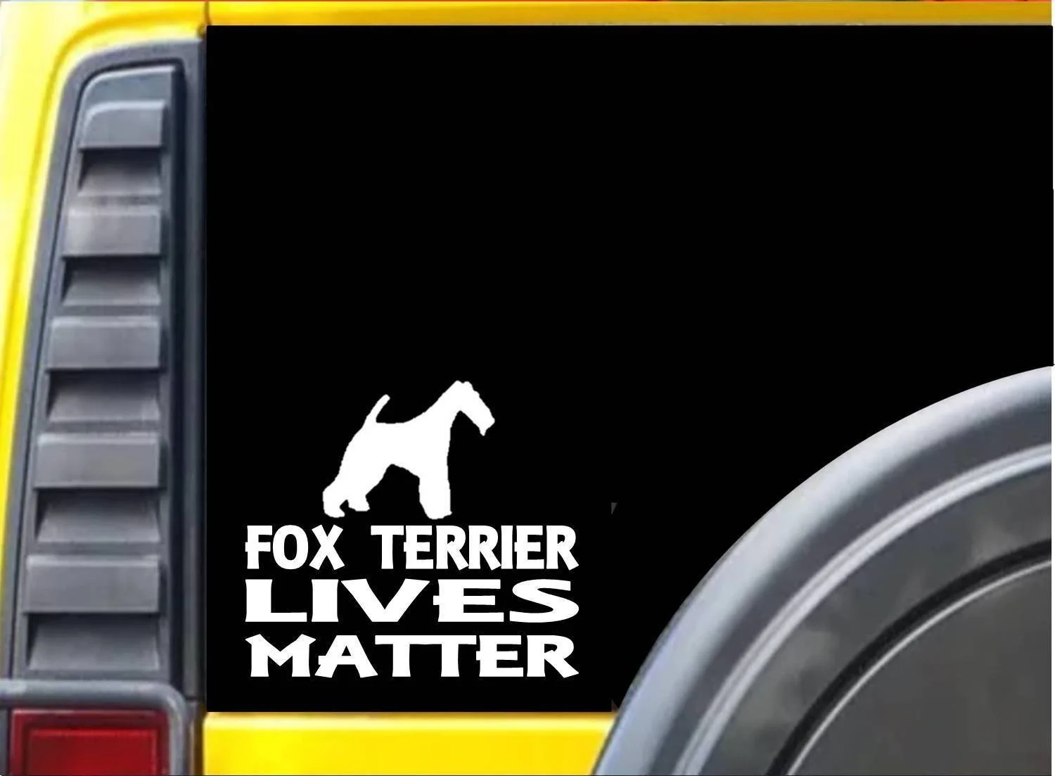 Фокстерьера живет материя Стикеры k150 6 дюймов собака наклейка на оконное стекло