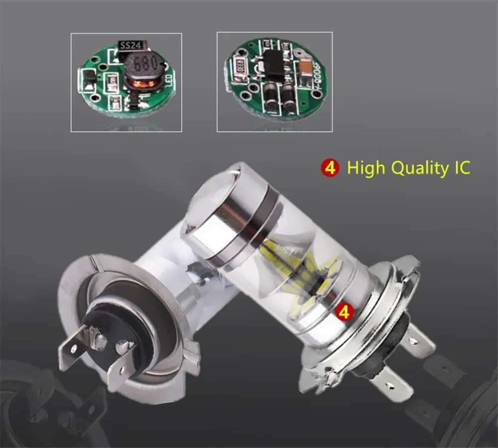 

2pcs H4 H7 H8 H11 LED 9005/HB3 9006/HB4 Led Bulb Car Fog Lights Auto Lamp Running Lamp 12V 24V White 6000K