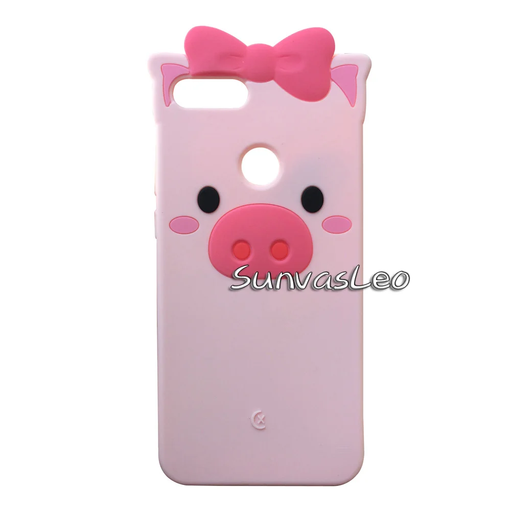 Pink Pig Для Huawei P Smart 5,6" 3D чехол, мягкий силиконовый чехол с милым единорогом из мультфильма, задняя крышка для мобильного телефона Huawei Honor 9 Lite - Цвет: Pink Pig