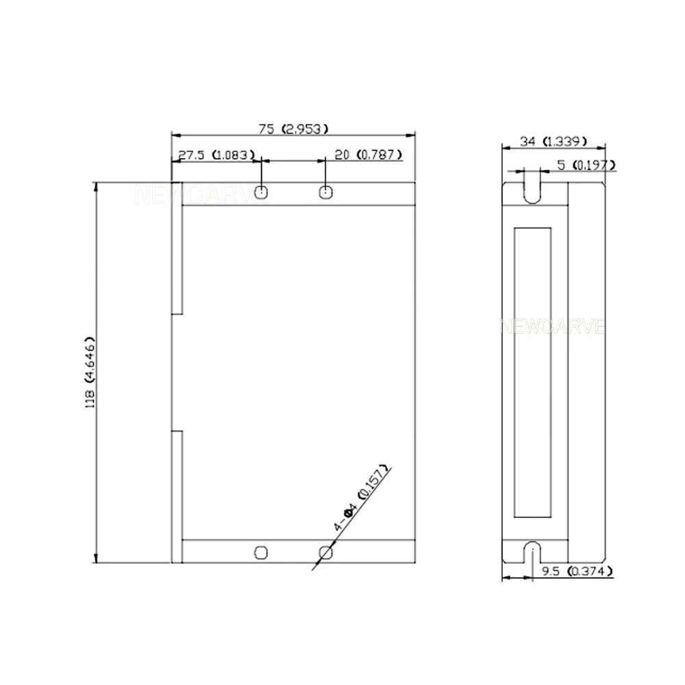 Цифровой шаговый Драйвер CWD556 для Nema23/nema34 двигатель привода 0-5.6A 20-50VDC NEWCARVE |