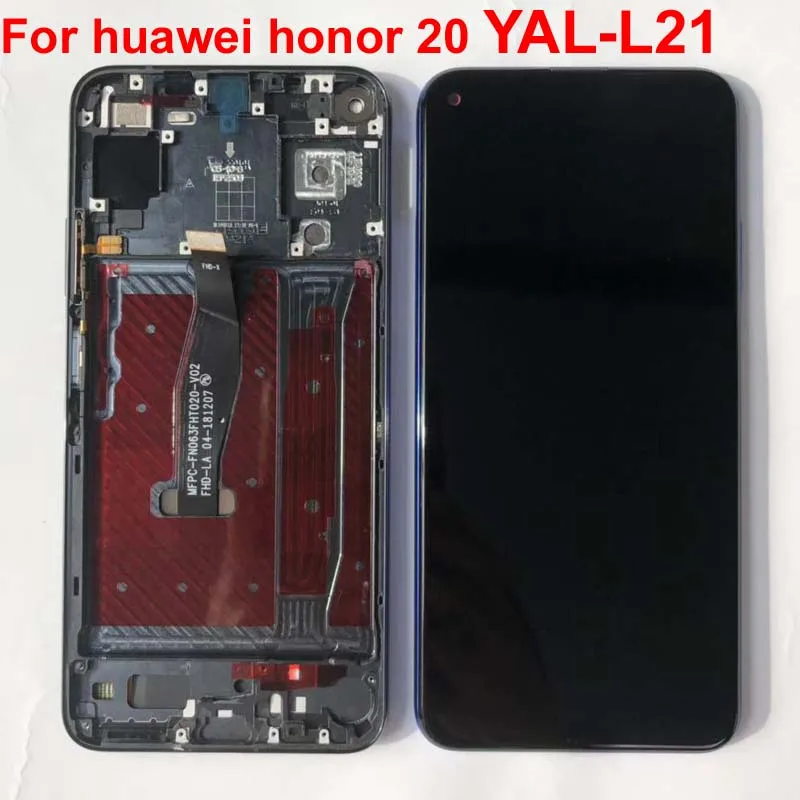 ЖК-дисплей 6,26 для huawei honor 20 honor 20 YAL-L21 YAL-L41 YAL-AL10 ЖК-дисплей Дисплей кодирующий преобразователь сенсорного экрана в сборе+ рамка