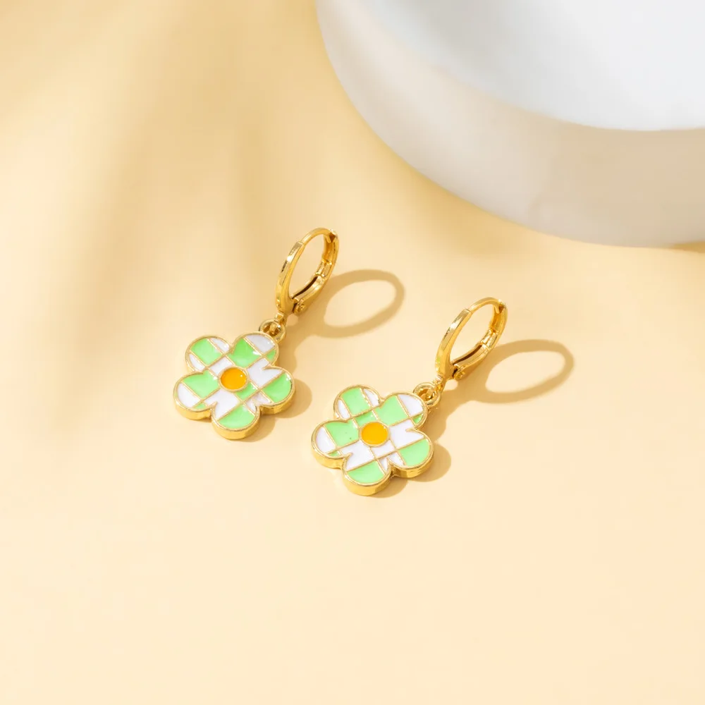 Модные серьги с бабочками и цветами для женщин милые цветные Серьги мультяшным