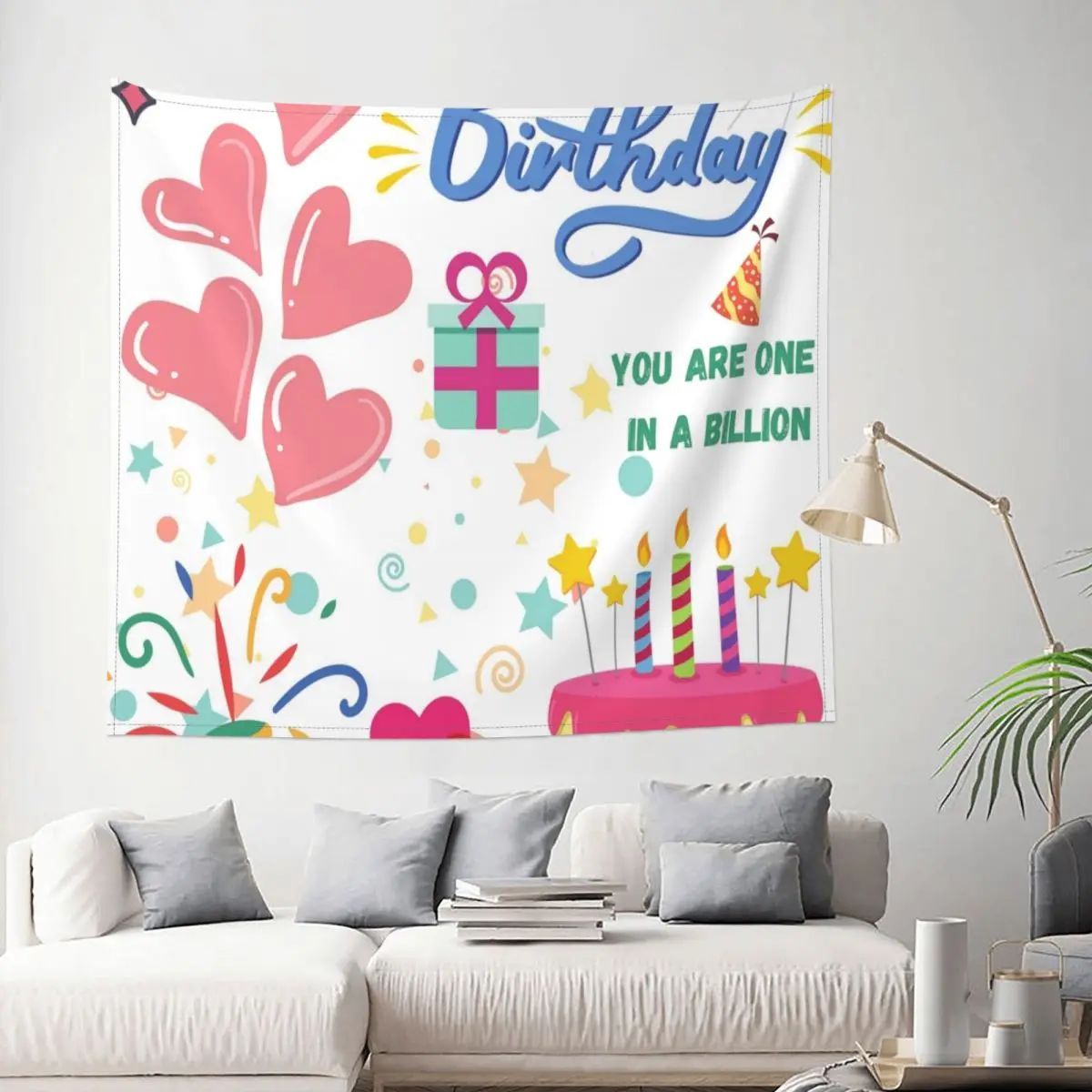 

Tapestry Happy Birthday Jesus Funny Love Decor Wall Room Home Decoration Hanging Bedroom Kawaii Aesthetic Gift