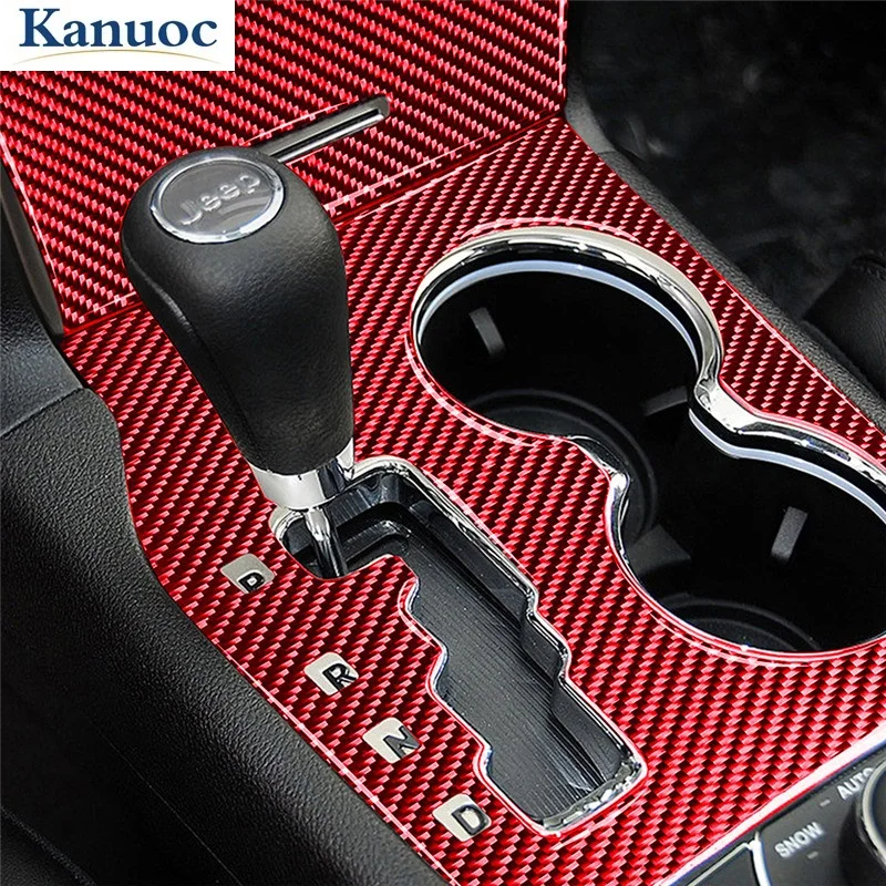 

Автомобильная шестерня, рама для воды, отделка панели, наклейка из углеродного волокна для Jeep Grand Cherokee 2011-2013, аксессуары для стайлинга, красн...