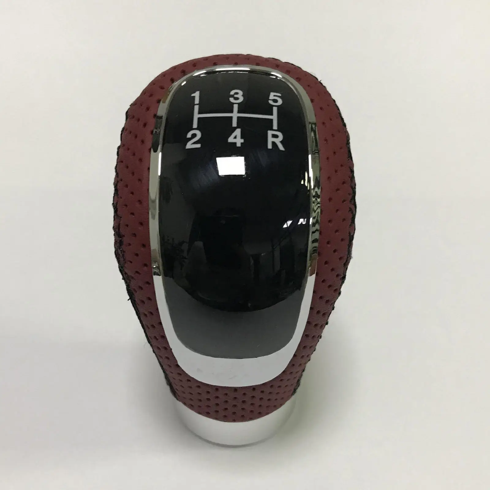 

5 красных прошитых кожаных ручных рычагов переключения передач для автомобиля