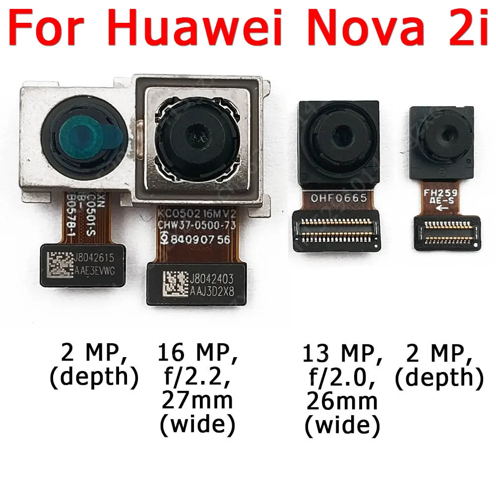 

Оригинальная передняя и задняя камера для Huawei Nova 2i Nova2i модуль камеры с основным лицом гибкий кабель запасные части