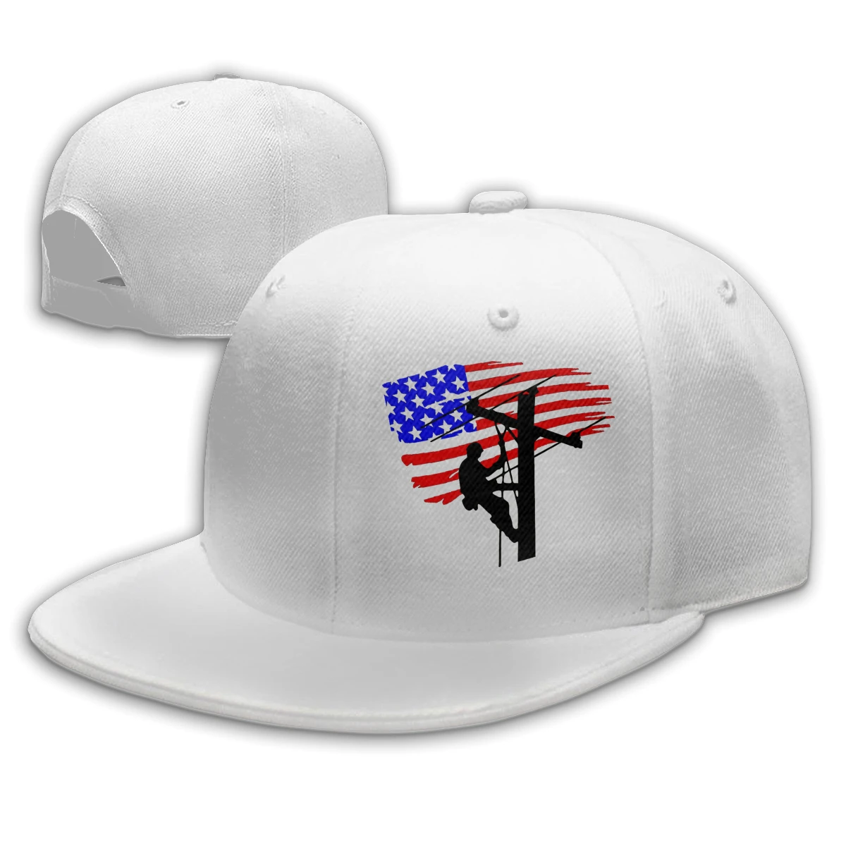 

Lineman American Flag man's woman Fashionable breathable Baseball Cap