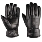 Зимние теплые шерстяные перчатки для мужчин, уличные лыжные перчатки, толстые водонепроницаемые шерстяные перчатки из натуральной кожи, перчатки из натурального меха