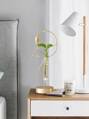 Новый ins креативный скандинавский стиль Фламинго прозрачная железная стеклянная