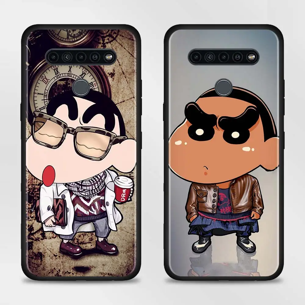

Anime Crayon Shin-chan Phone Case for LG K40 K40s K41s K50s K51s K71 K52 K42 K31 G6 G7 G8 ThinQ Q70 Cover Soft Black Shell