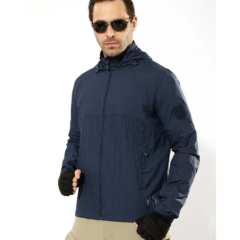 Мужская и женская тактическая тонкая рубашка быстросохнущая с логотипом на