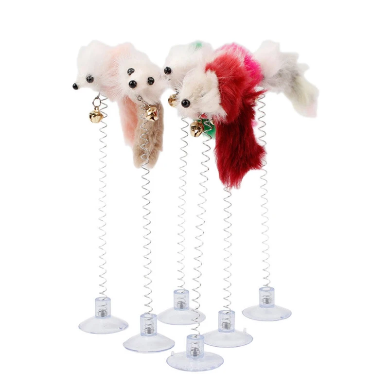 Модная искусственная мышь случайного цвета с перьями смешная кошка 20x10 см товары