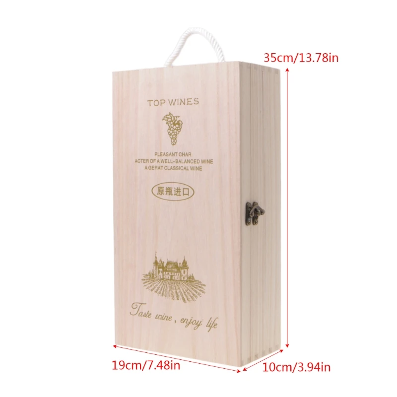 

High-Quality Manufacturers Pine Wood Red Wine Carrier Gift Packing Box