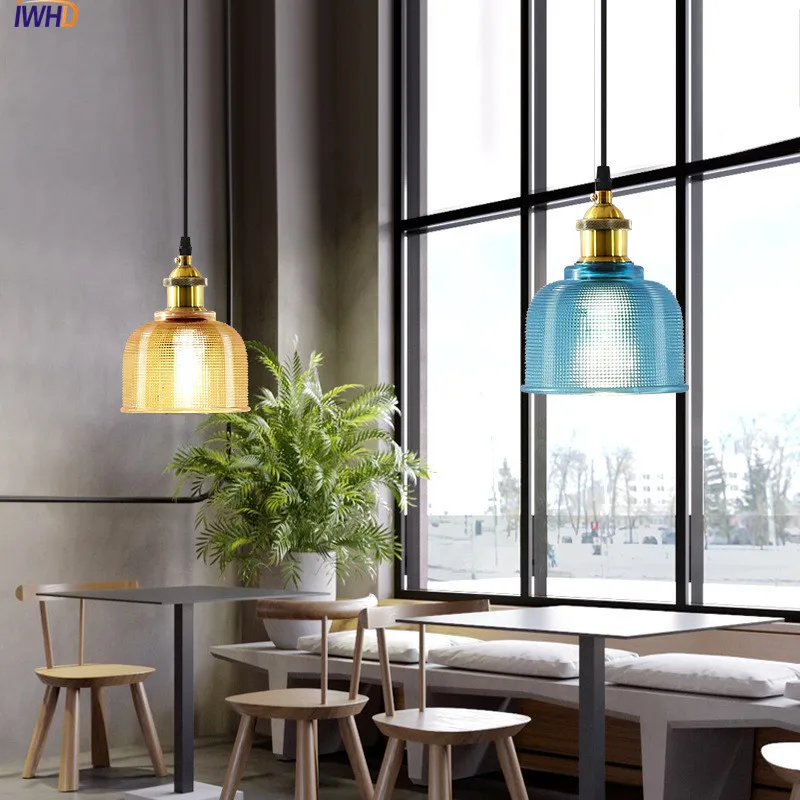 

Glass Nordic Pendant Lights LED Creative Hanglamp Red Pendant Lamp Bedroon Light Fixture For Living Room Decoration Bar Cafe