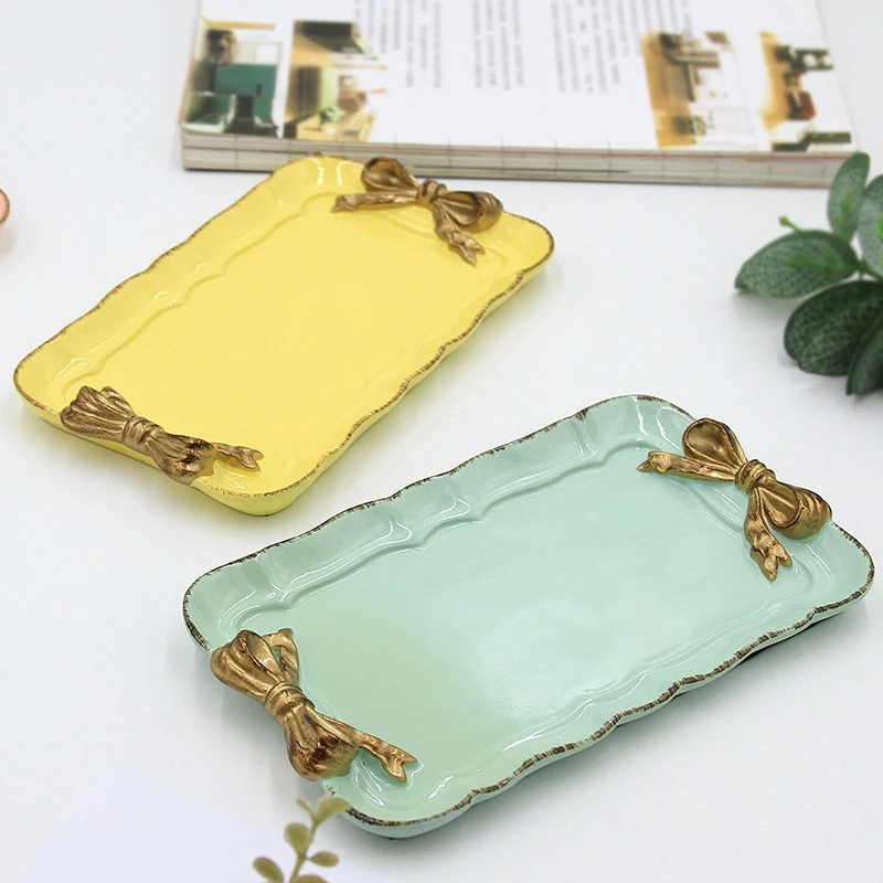 Европейский ретро лоток для хранения бантов украшение из смолы ювелирный