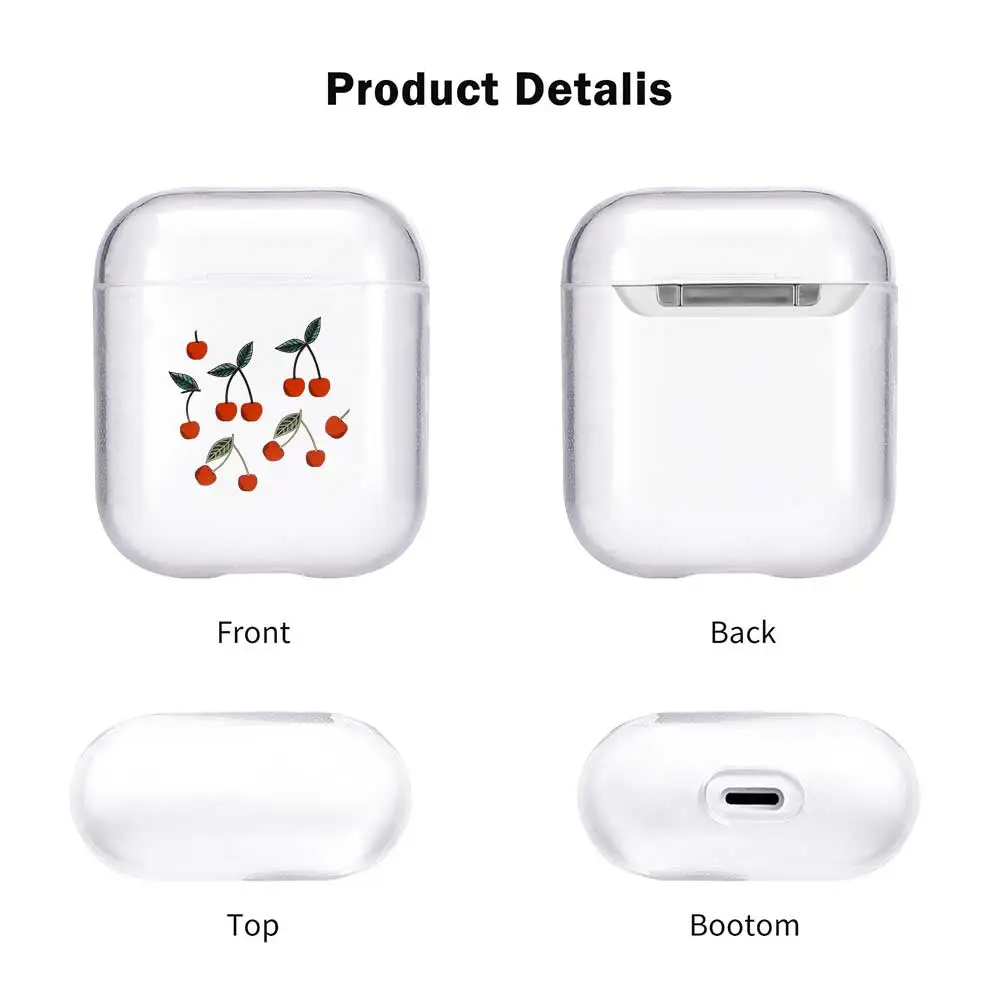

Soft Cherry Case For Airpods 1 2 Summer Fruit Cases Silicone Cute Protective Cover For Air pods 1 2 Earphone Accessories Shell