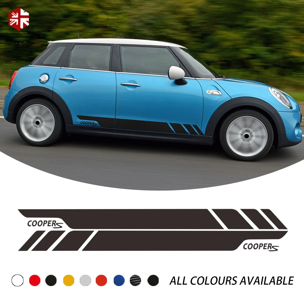 2 шт. автомобильный Стайлинг Cooper S графика виниловая наклейка на гоночную дверь