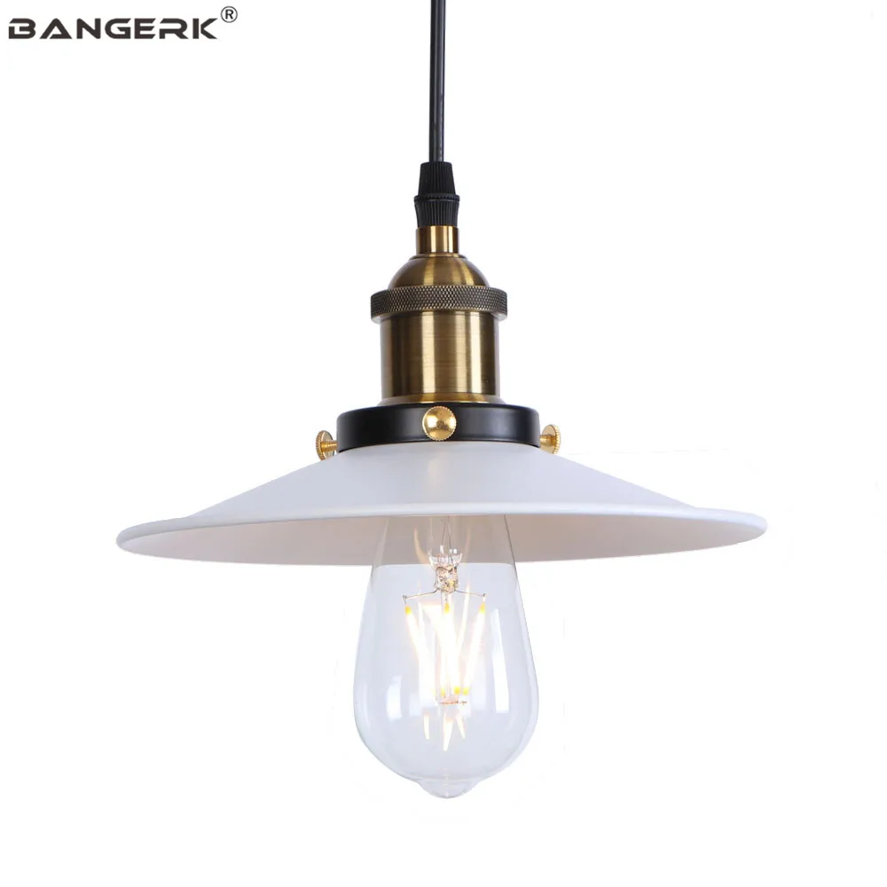 Эдисон винтажный светодиодный подвесной светильник Лофт декор белый Железный