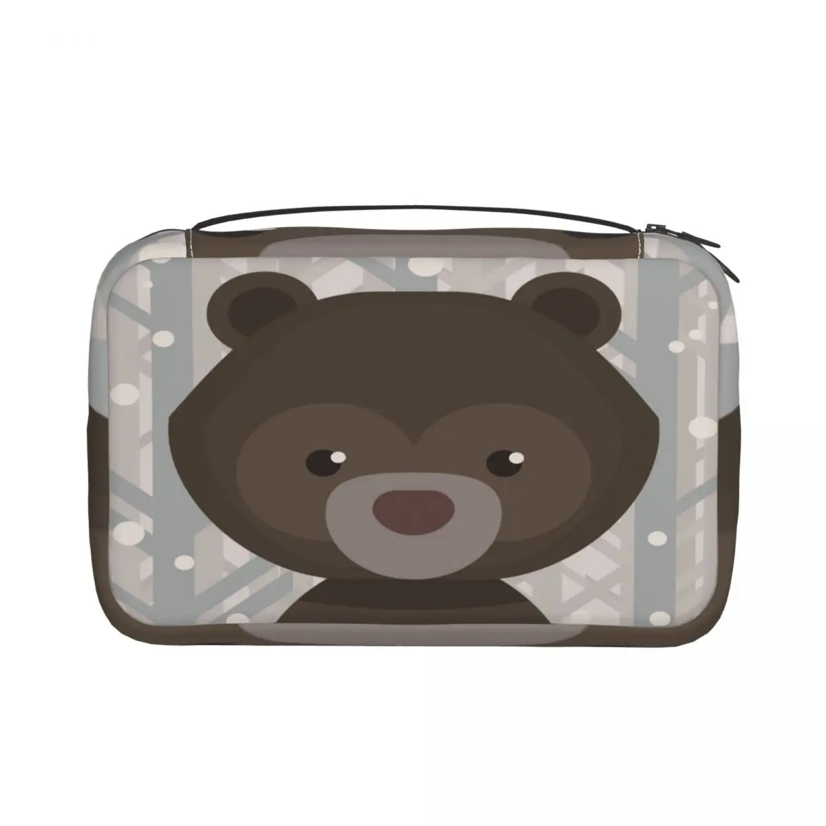 

Hanging Travel Toiletry Bag Woodland Bear Folding Makeup Bag Cosmetic Bag for Bathroom Organizer