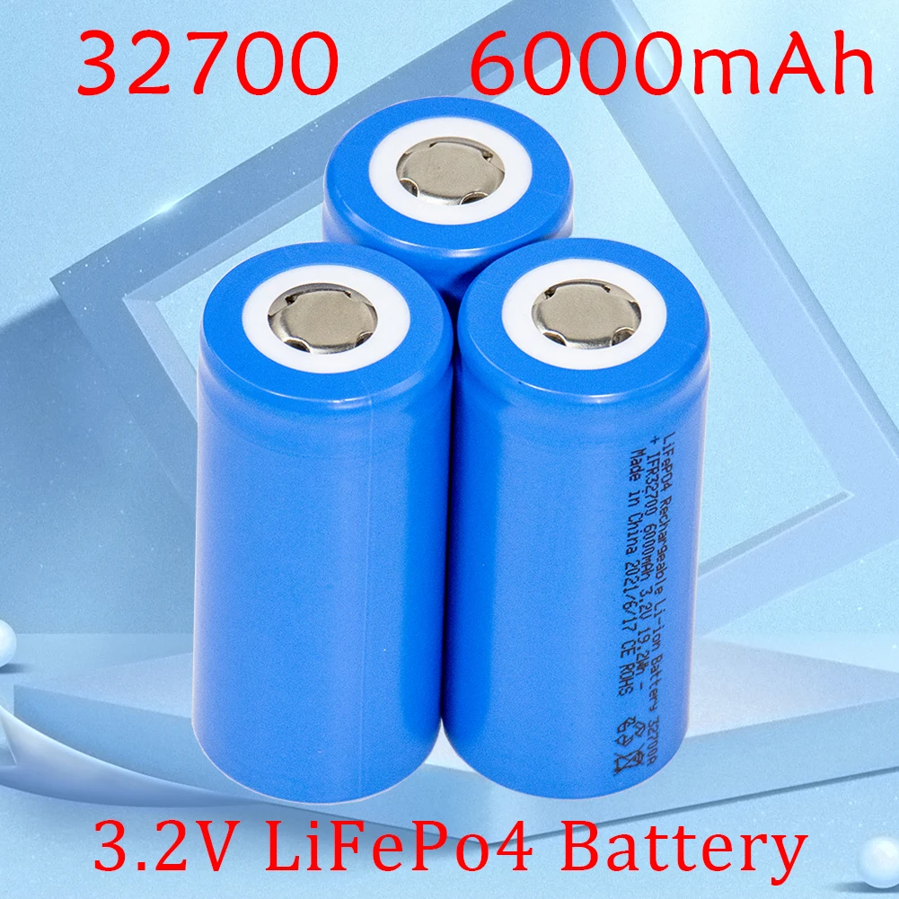 

Brand New 3.2V 32700 6000mAh 6.0Ah LiFePO4 Battery 18A Continuous Discharge Maximum 60A High Power Battery for Solar