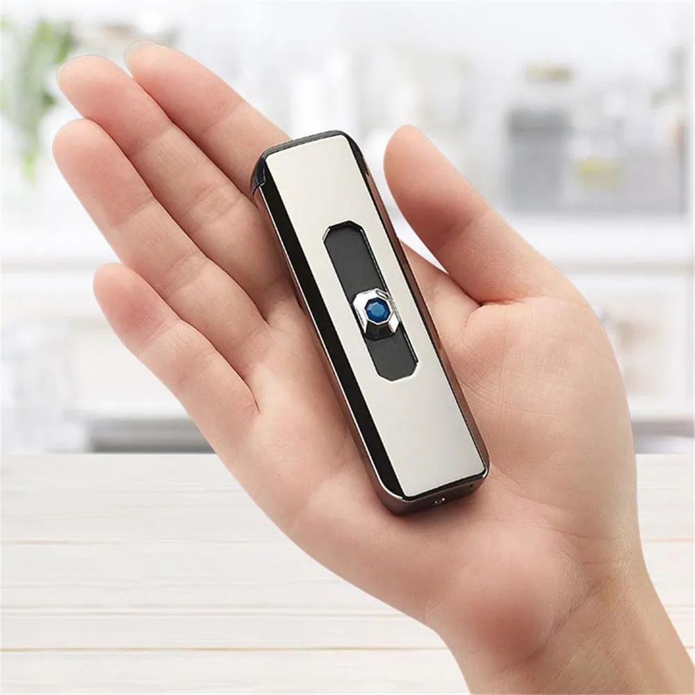 Двухсторонняя портативная зажигалка с кнопками перезаряжаемая защитой от ветра