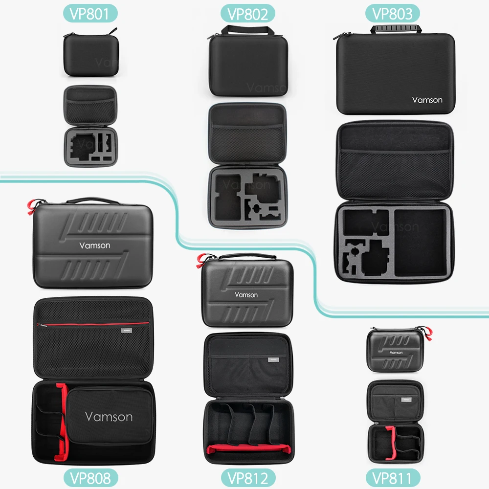 Vamson большой Водонепроницаемый переносной чехол из ПУ кожи для экшн камеры Gopro Hero