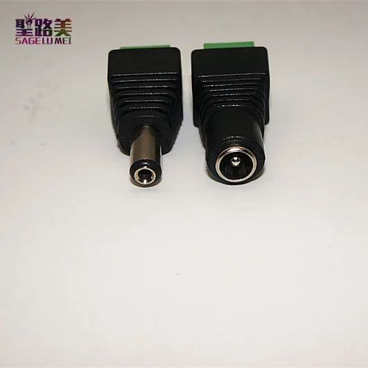 Адаптер питания постоянного тока со штекером папа мама 5 мм x 2 1 для светодиодной