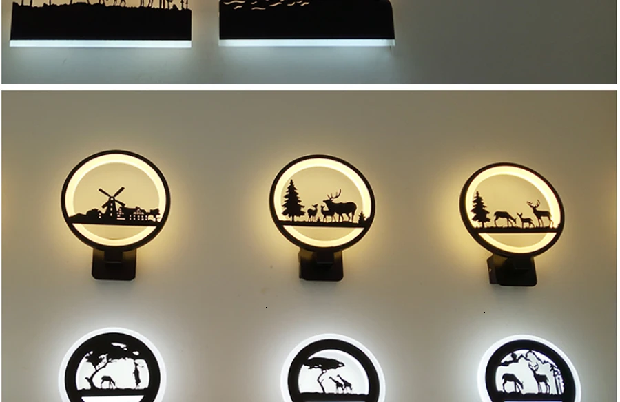 LED Wall Lamps wall mounted Modern Simple European Style Bedroom Bedside Reading Lamp Living Room Foyer Lighting AC90-260V