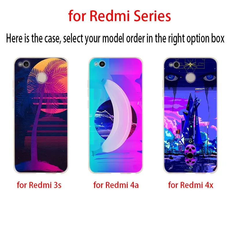 Мягкий силиконовый чехол из ТПУ для Xiaomi Redmi 9a 8 8A 7 7A Note 10 9 Pro Max 10S 9S Y3 Vaporwave блестящий