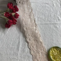 s1052 5cm beige cotton embroidered lace net ribbons fabric trim diy sewing handmade craft materials