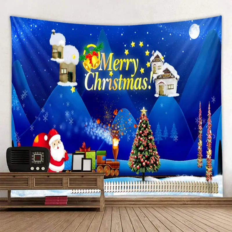 С Рождеством гобелен Telas Decorativas para pared, прохладные огни Рождественские елки Настенный Ковер картины хиппи домашний декор - Цвет: F