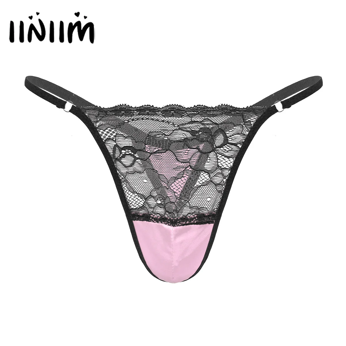 

Мужское нижнее белье, Трусы-стринги из сатина, кружевные трусы в стиле пэчворк, стринги, Трусы-стринги с Т-образной задней частью, бандаж, сек...